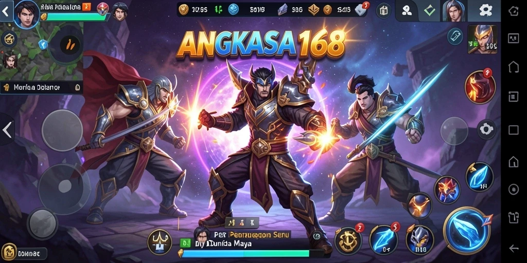 Tangkapan layar gameplay ANGKASA168 dengan pertarungan seru dan dinamis.