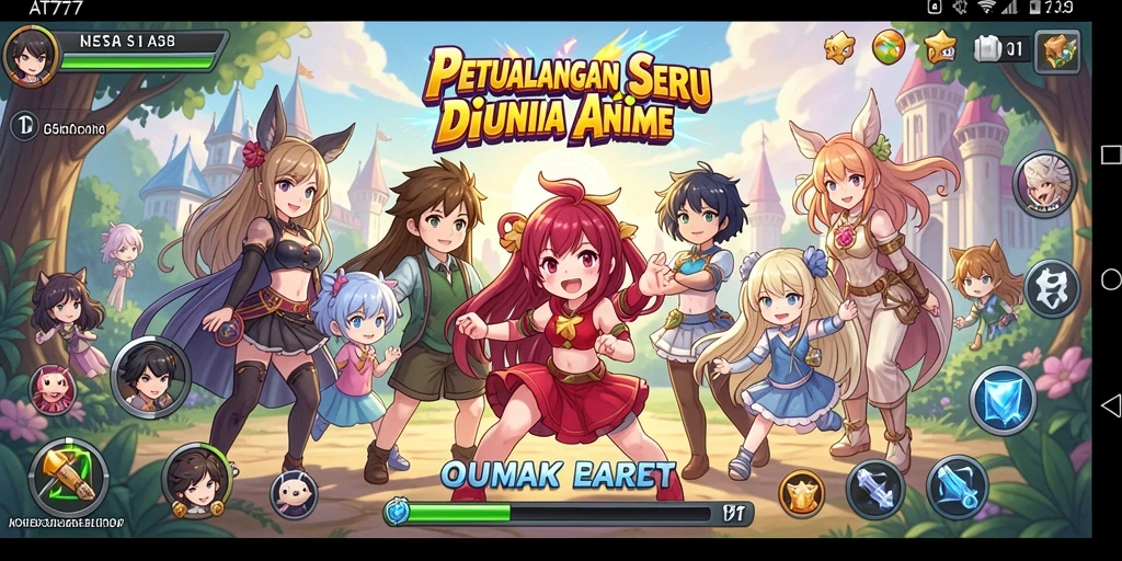 Tampilan menarik dari gameplay AT777 yang penuh petualangan anime.