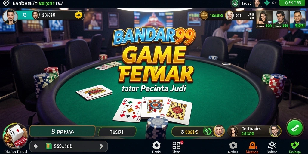 Tampilan menarik dari gameplay Poker di BANDAR99