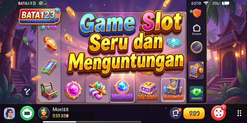 Screenshot gameplay BATA123 menampilkan fitur slot dan kemenangan besar.