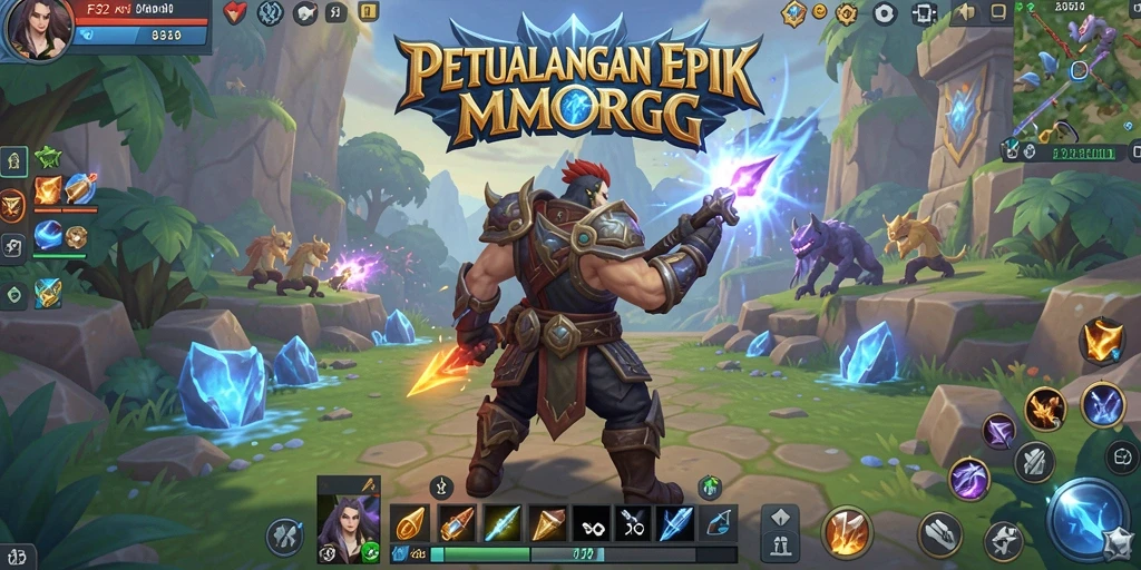 Tampilan menarik gameplay MMORPG di F32.