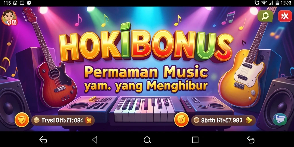 Tampilan gameplay HOKIBONUS dengan musik yang menarik.