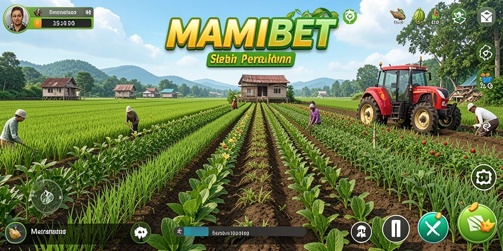 Tampilan menarik dari gameplay pertanian di MAMIBET.