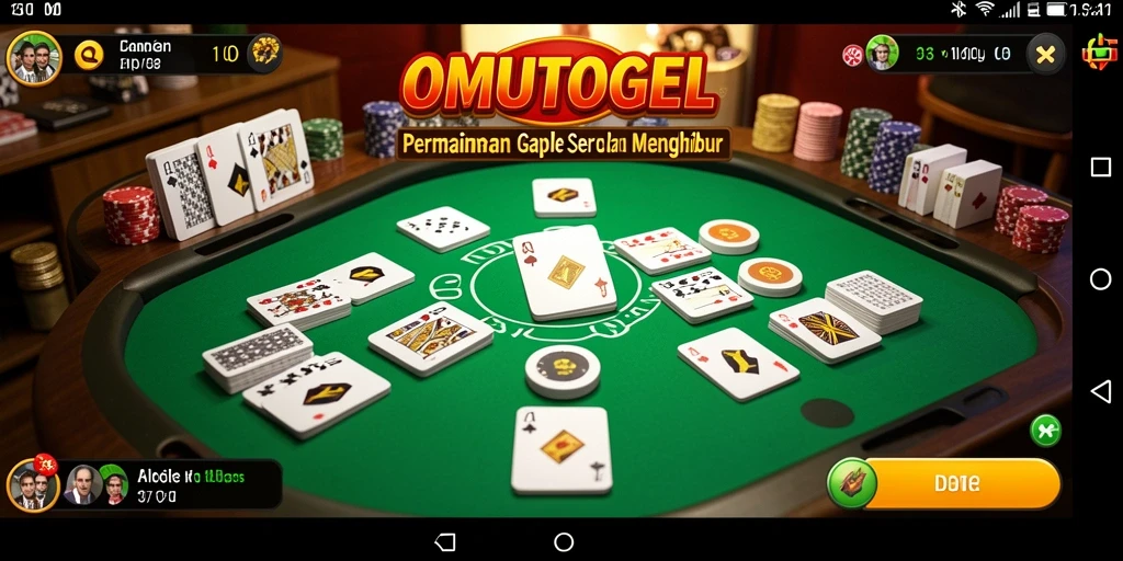 Tampilan menawan dari gameplay Gaple di OMUTOGEL.