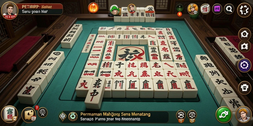Tampilan gameplay seru di PETIRRP dengan berbagai tantangan Mahjong.