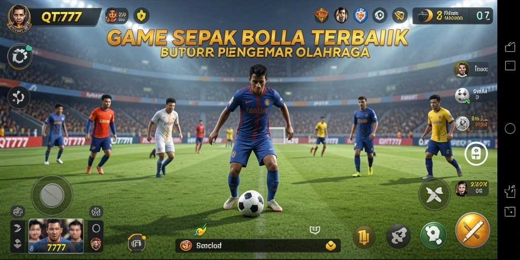 Tampilan gameplay QT777 yang menegangkan dan realistis dalam sepak bola.